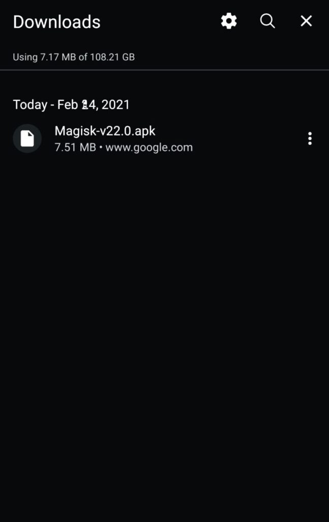 Downloading Magisk