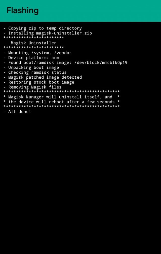 Flashing Magisk