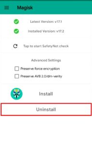 uninstall Magisk 2